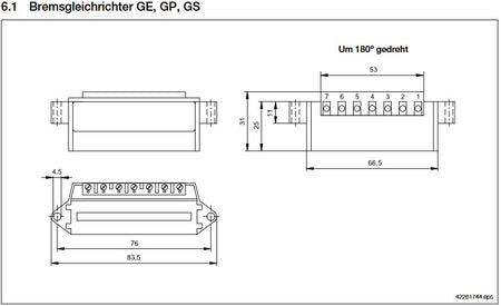 Demag Bremsbaustein GS 1AC, Bremsansteuerung, Bremsgleichrichter – Ansicht 4