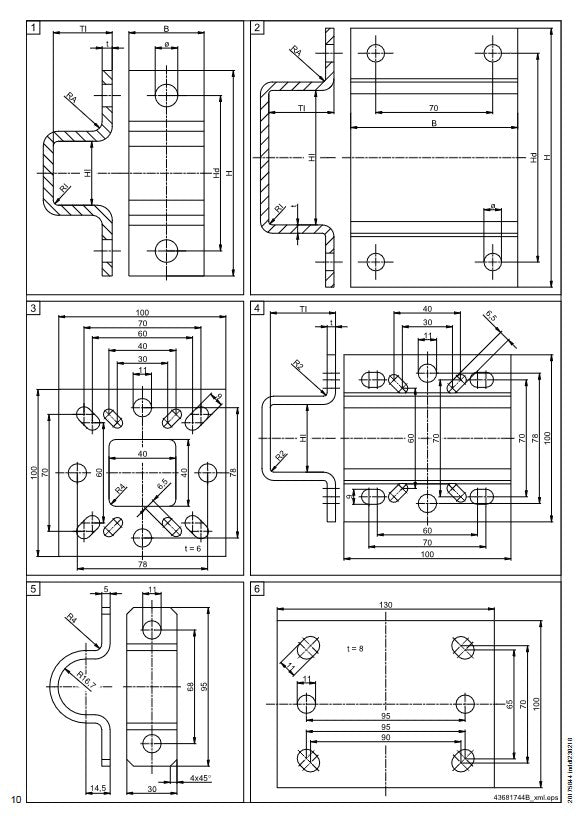 Demag Schelle Vierkantprofil L82 W30 T4 H23.5für C-Schiene, Anbaumaterial – Ansicht 2