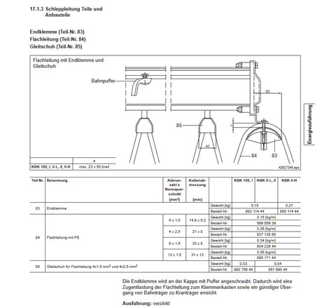 Demag Endklemme KBK-100, Kabelfestpunkt, 125mm – Ansicht 2