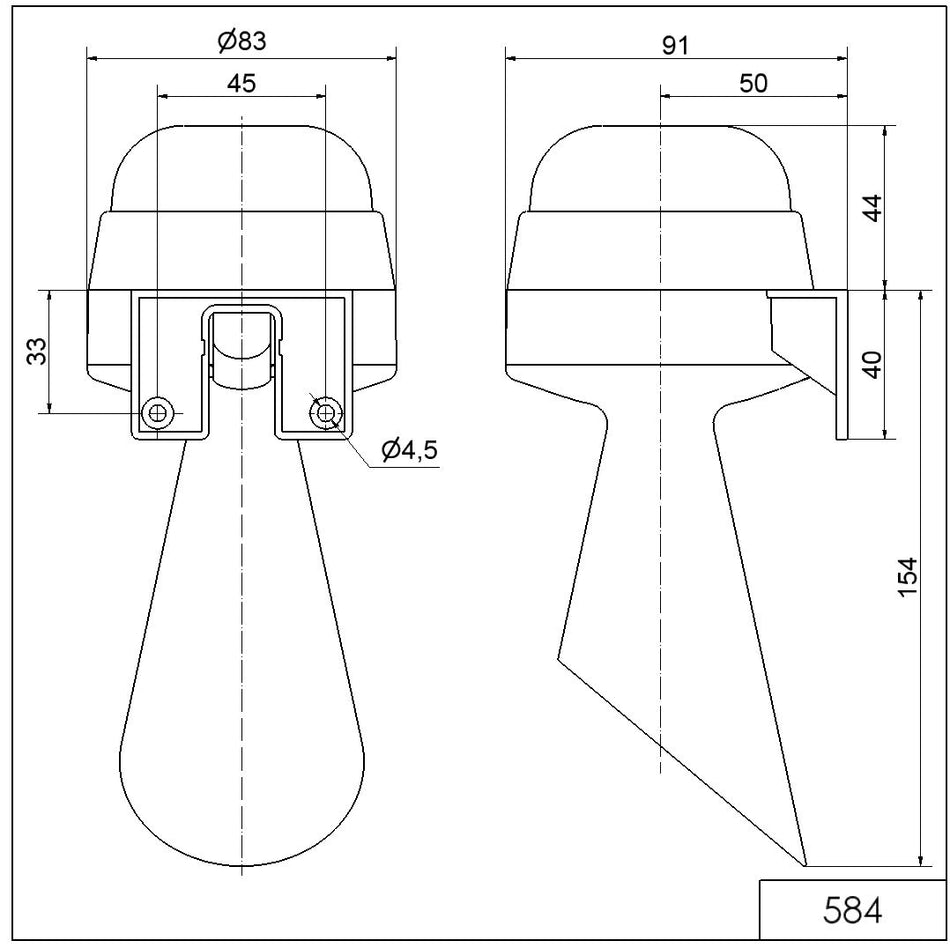 Signalhupe WM Dauerton 230VAC GY – Ansicht 2