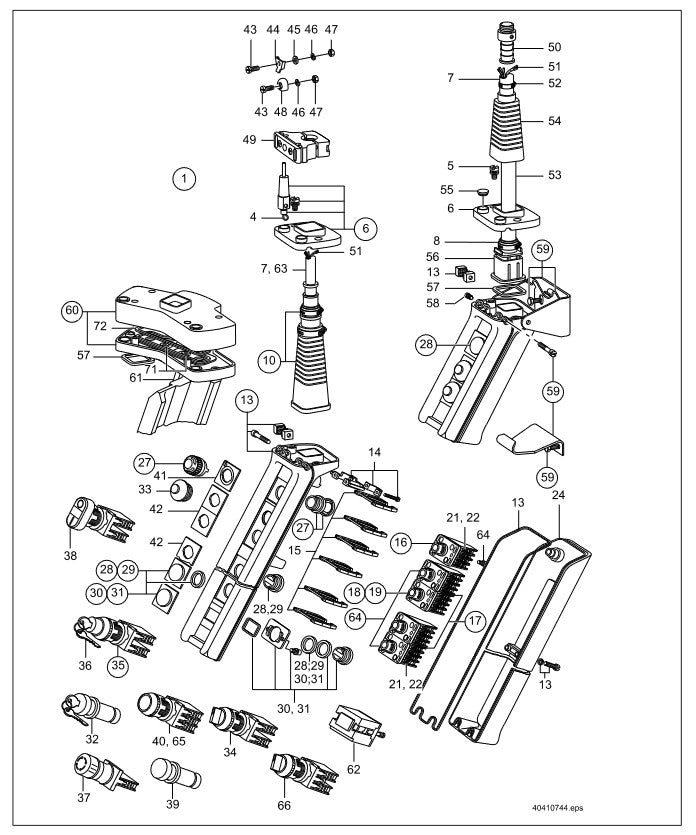 Demag Steuerschalter DST9DP211, 2-stufig / 1-stufig, Direktgesteuert mit Not-Aus – Ansicht 6