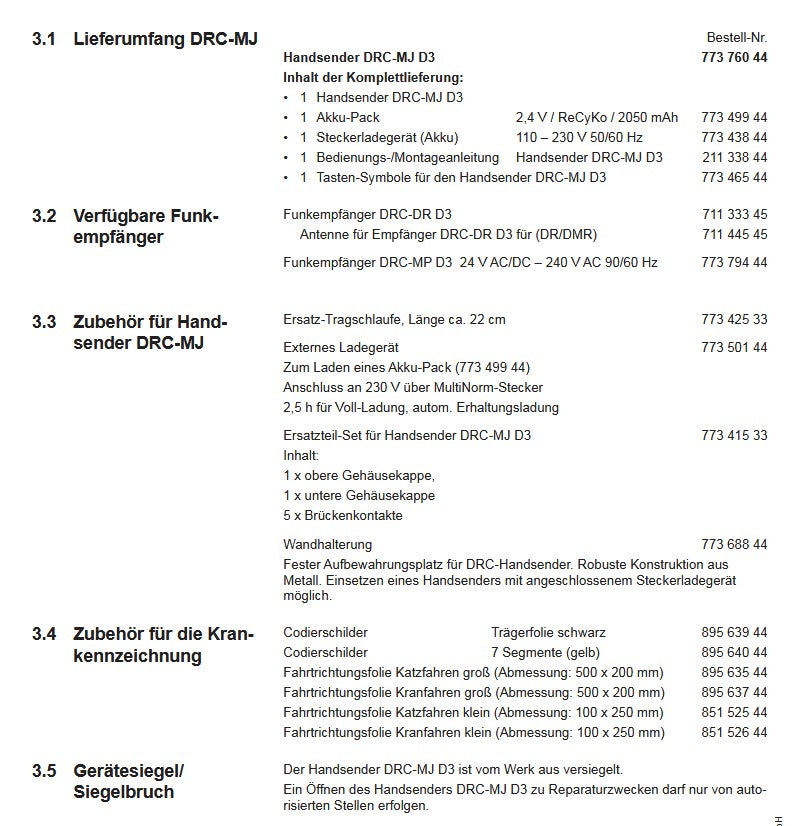Demag Set, Funksender, Senderset DRC-MJ D3 (ohne Empfänger) – Ansicht 2