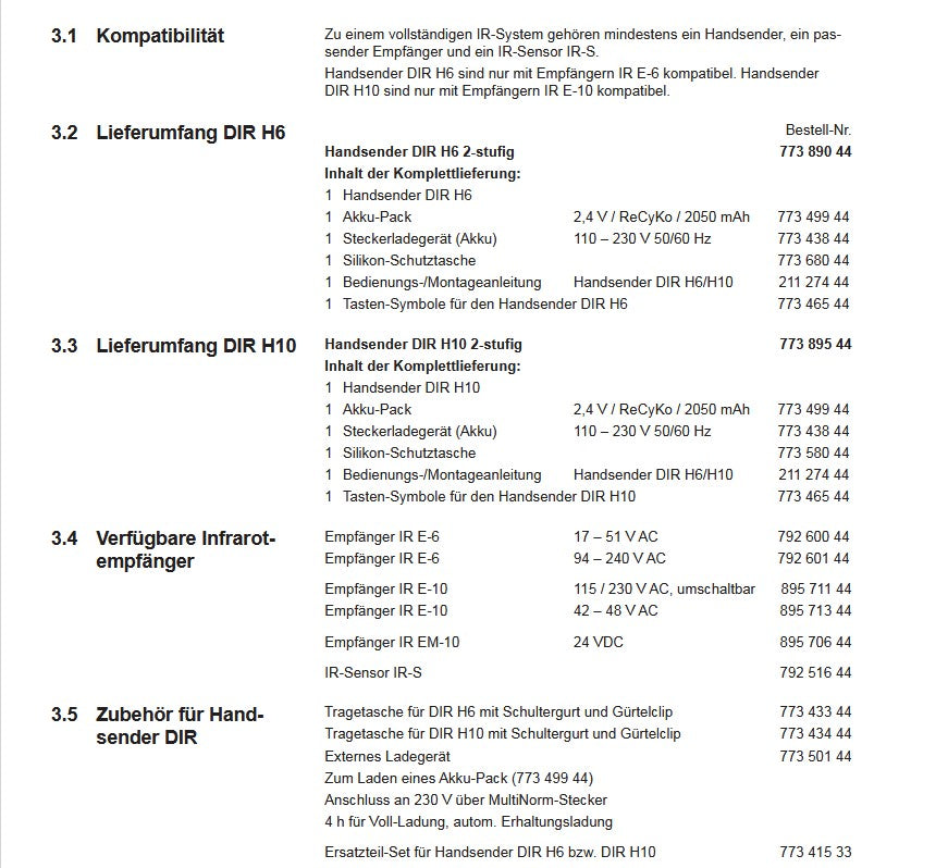 Demag Infrarot Sensor mit 10m Leitung, 10M IR-S, für IR-H06 / IR-H10 – Ansicht 2