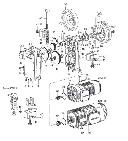 Demag Bremsenset KD 63, Aluminium, für Motor KDF und DKUN-1, 400V50 – Ansicht 4