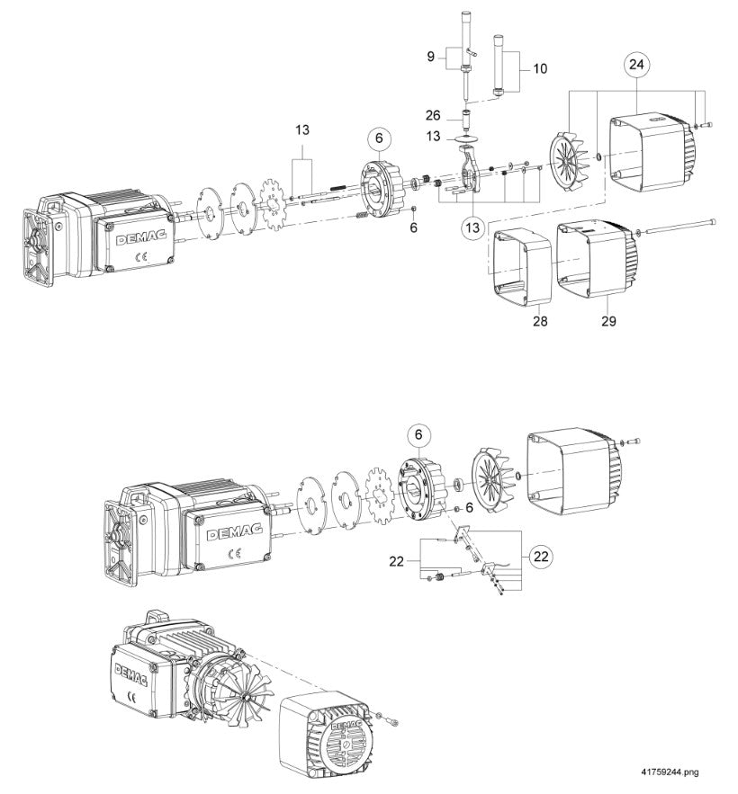 Demag Bremslüfthebel, für Handbremslüftung, Bremse HBLA B140 - Z132 – Ansicht 2