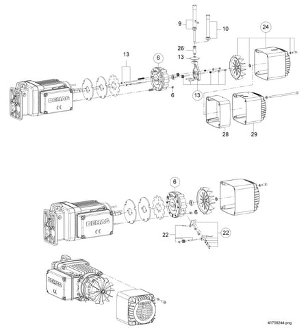Demag Bremslüfthebel, für Handbremslüftung, Bremse HBLA B140 - Z132 – Ansicht 2