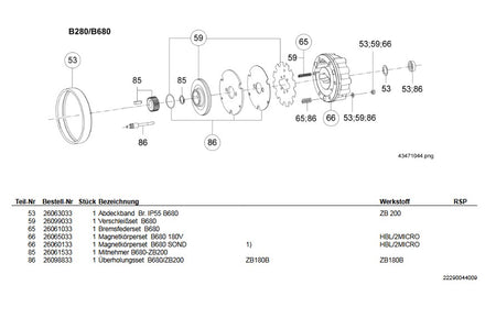 Demag Abdeckband, Bremse B680 ZB 180B, 200-225 – Ansicht 2