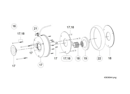 Demag Abdeckband, Bremse BD220 / BD260, Motor ZBV 112, ZBV 132, ZBV 160 – Ansicht 2