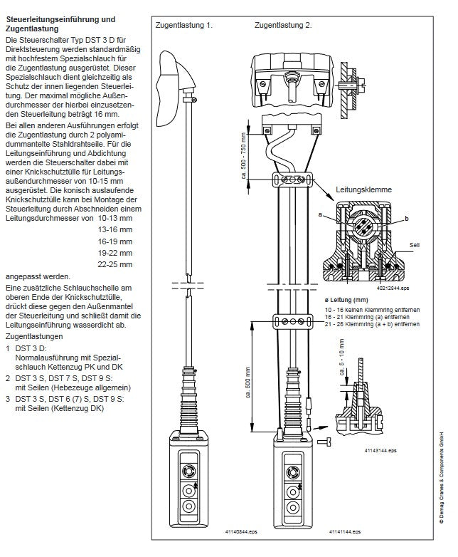 Demag Zugentlastungsdraht 1,8/2,5 ZN/PA -SW, 1m, für Steuerschalter DST / DSK / DSC – Ansicht 3