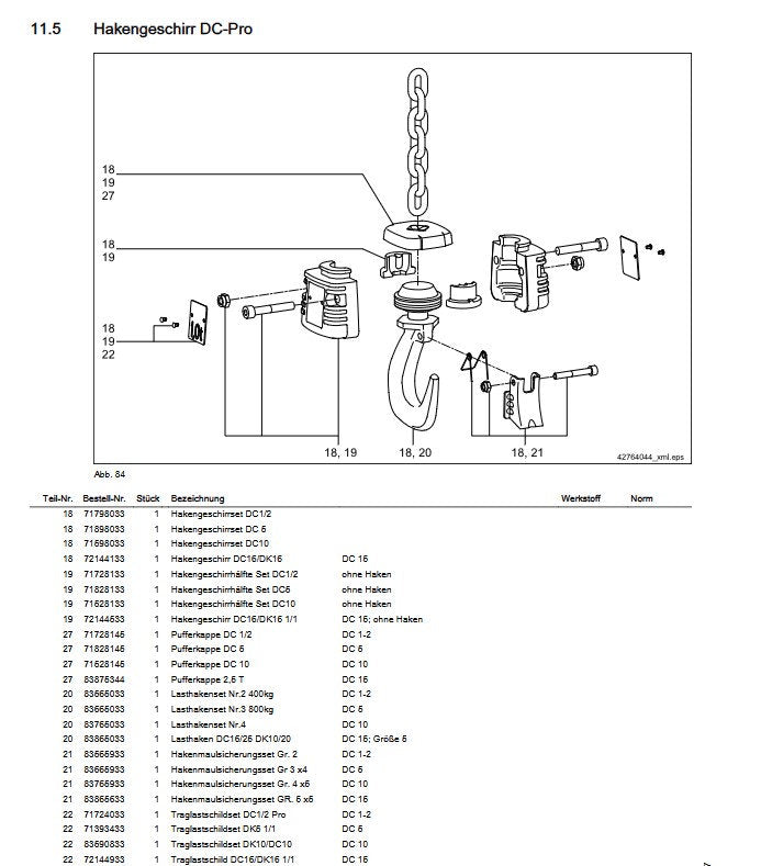 Demag Traglastschildset DC 16 / DK 16 1/1 (bis 11/2017) – Ansicht 2