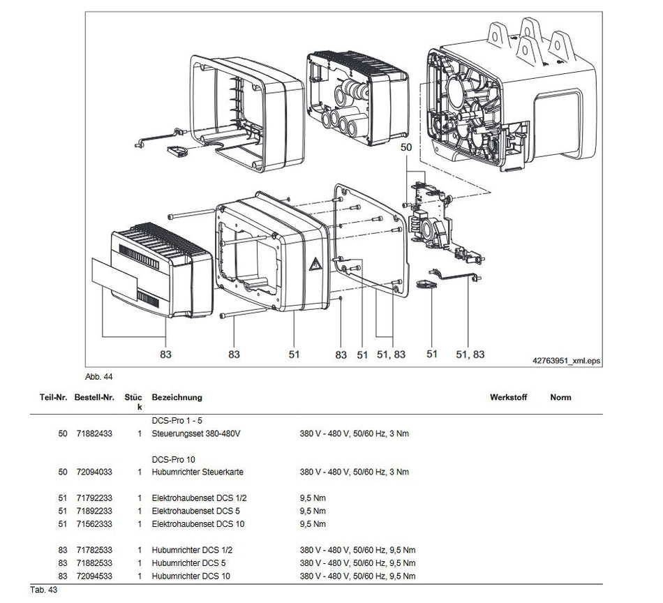 Demag DCS 1-5 400V, Steuerkarte stufenlos, Steuerungsset, Steuerplatine – Ansicht 2