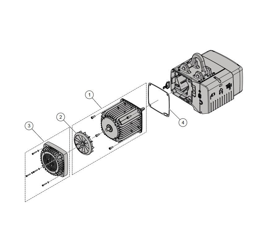 Demag Lüfterabdeckung DC-II 1/2, Abdeckung Motor – Ansicht 2