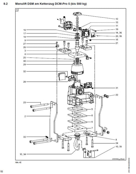 Demag Steuerschalter, Manulift DC, Sonder 500Kg, Steuergerät DSM-C, ohne Leitung – Ansicht 2