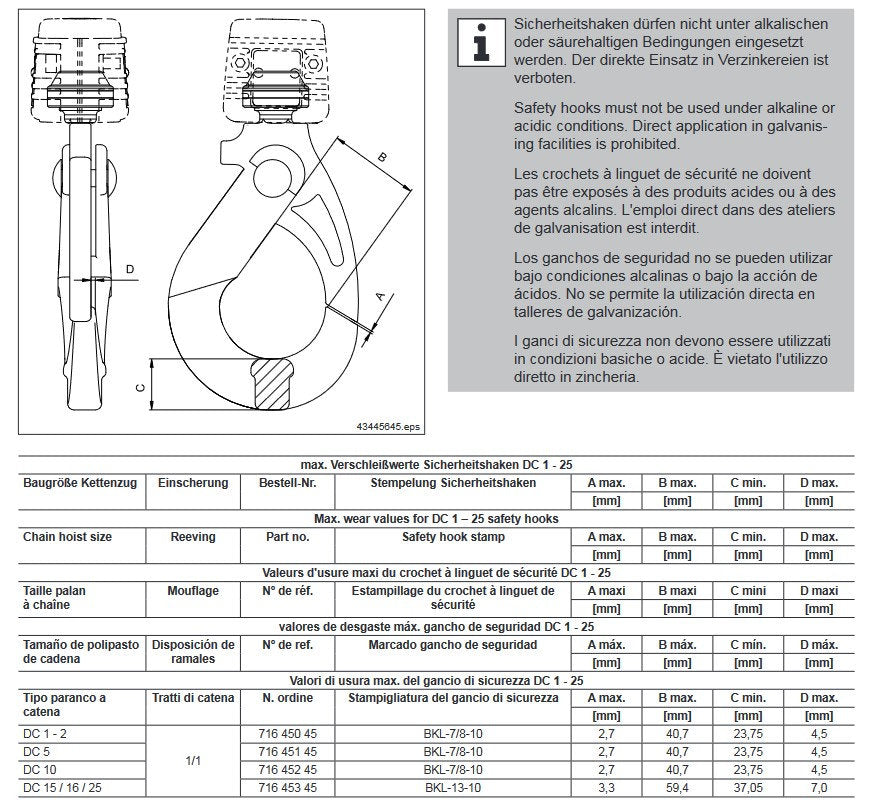 Demag Sicherheitslasthaken, Sicherheitshaken DC-5 – Ansicht 3