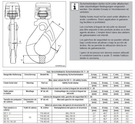 Demag Sicherheitslasthaken, Sicherheitshaken DC-5 – Ansicht 3