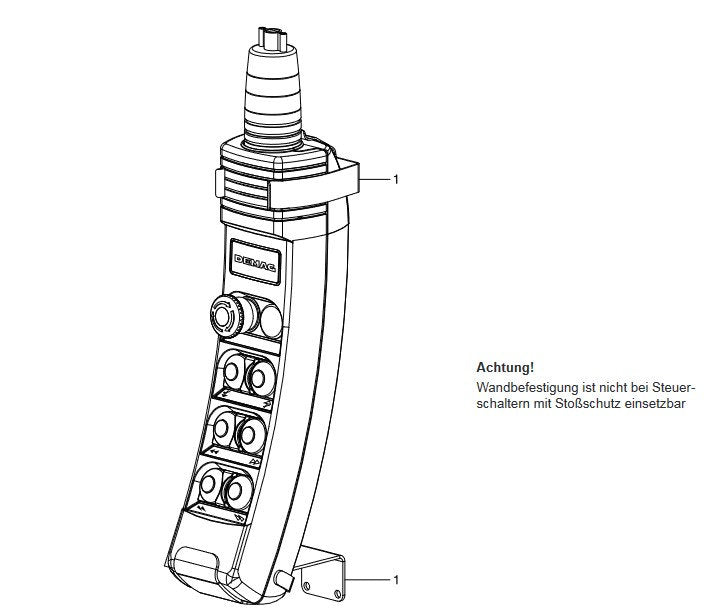 Demag Wandhalter DSE, für Steuerschalter DSE-8, DSE-10R, DSE-10C, DSE-10CS – Ansicht 2