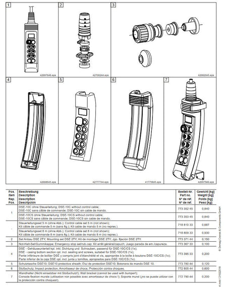 Demag Stoßschutz DSE für Steuerschalter DSE-10R, DSE-10C, DSE-10CS – Ansicht 2