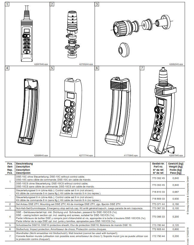 Demag Stoßschutz DSE für Steuerschalter DSE-10R, DSE-10C, DSE-10CS – Ansicht 2
