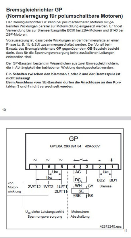 Demag Bremsbaustein GP 3A, Bremsenansteuerung, Bremsgleichrichter – Ansicht 3