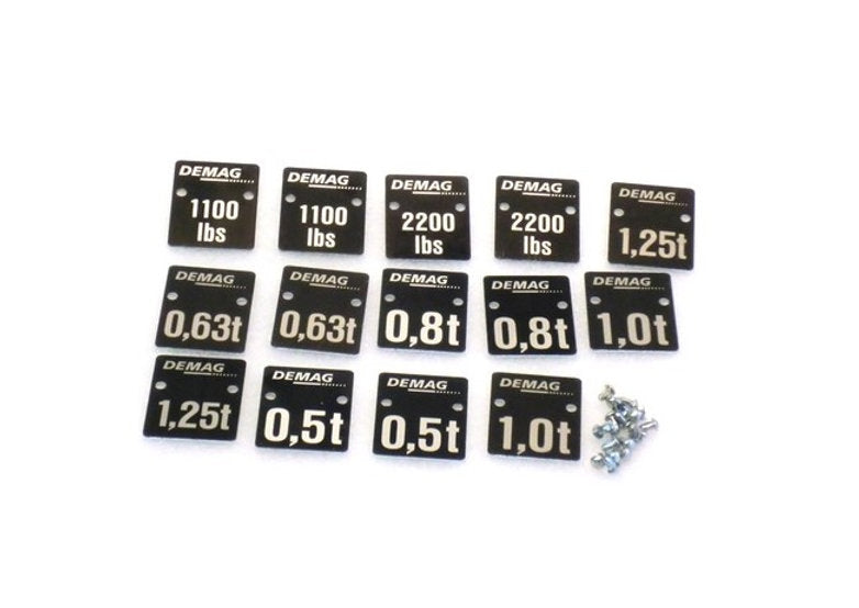 Demag Traglastschildset DK 10 / DC 10 1/1 (bis 11/2017)