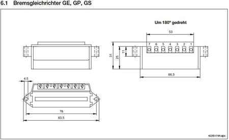 Demag Bremsbaustein GP 3A, Bremsenansteuerung, Bremsgleichrichter – Ansicht 4