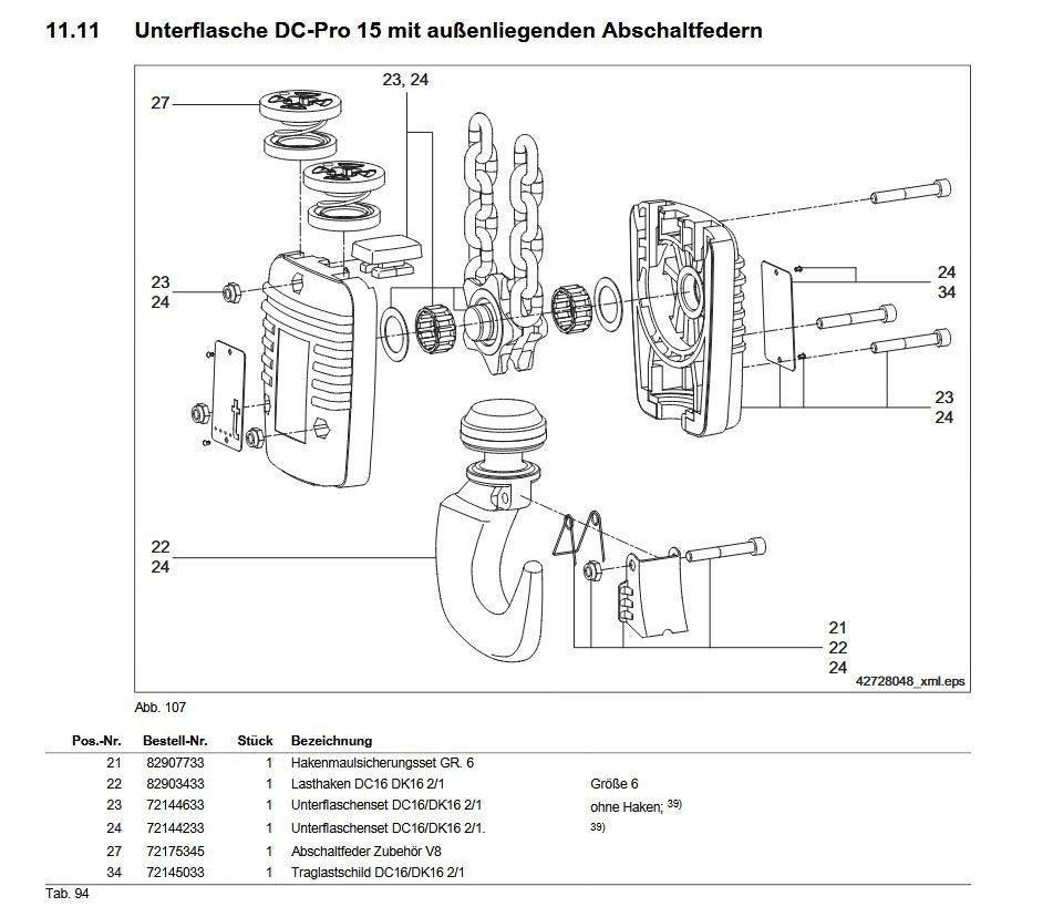 Demag Hakenmaulsicherungsset Gr.6 DC-15 2/1 – Ansicht 2