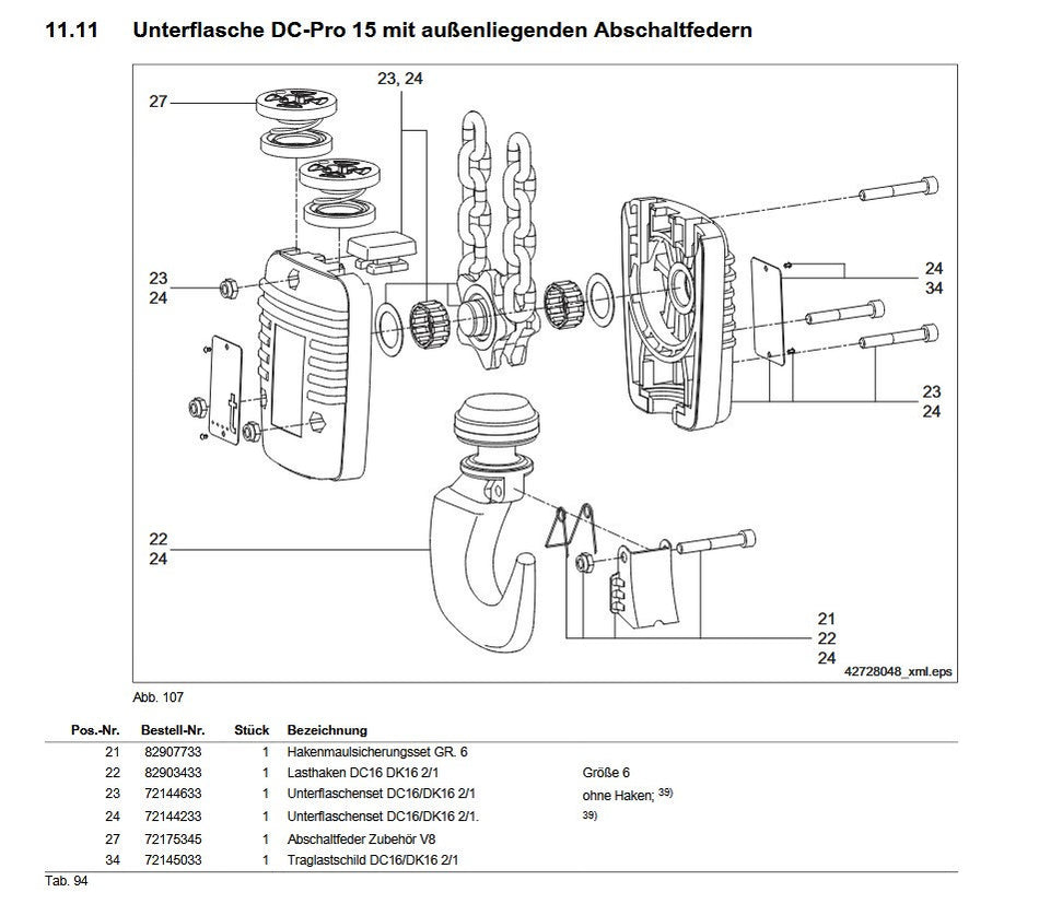 Demag Hakenmaulsicherungsset Gr.6 DC-15 2/1 – Ansicht 2