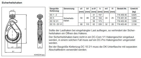 Demag Sicherheitslasthaken, Sicherheitshaken DC-5 – Ansicht 2