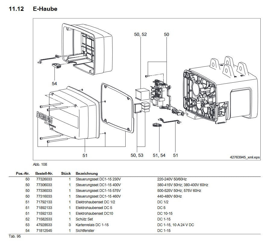 Demag Steuerrelais DC 1-15, Hauptplatine, Kartenrelais heben/senken/schnell – Ansicht 2
