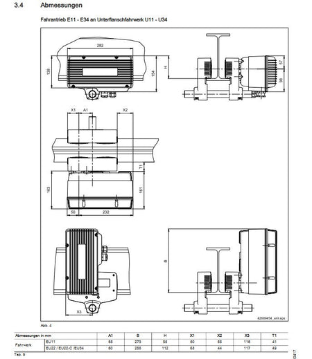 Demag Fahrantrieb E11 2WD für Fahrwerk, Kettenzug DC – Ansicht 3