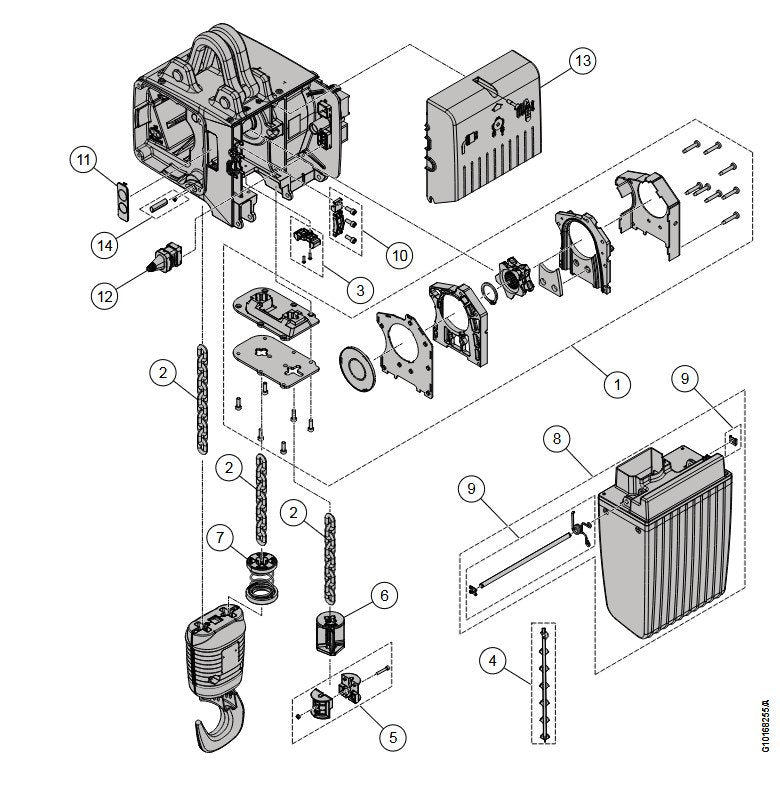 Demag Befestigungssatz DC-II 10 2/1 Lastkette, Kettenfestpunkt – Ansicht 2