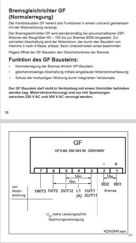 Demag Bremsbaustein GF 0,8 A 220-500V, Bremsenansteuerung, Bremsgleichrichter – Ansicht 3