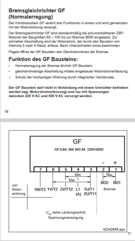 Demag Bremsbaustein GF 0,8 A 220-500V, Bremsenansteuerung, Bremsgleichrichter – Ansicht 3