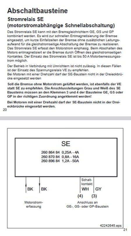 Demag Stromrelais SE 0,25-4,0 A, 42-500V, Bremsbaustein – Ansicht 3
