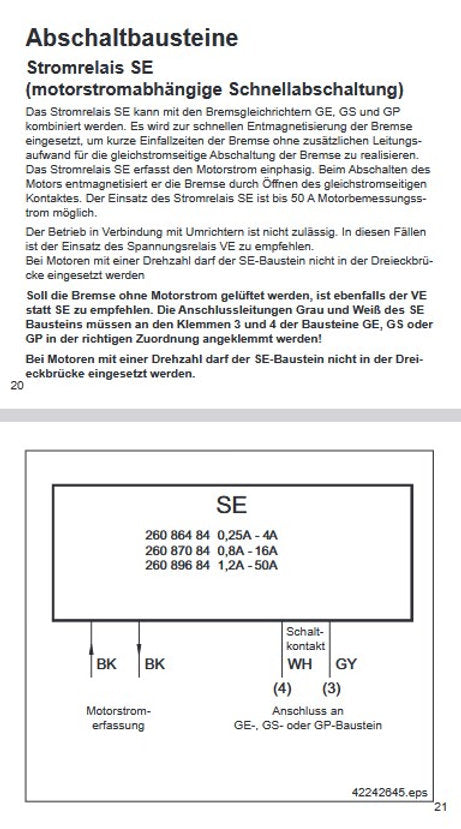 Demag Stromrelais SE 1,2-50 A 42-500V, Bremsbaustein – Ansicht 3