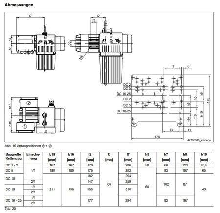 Demag Winkelblech Anbaublech E-Box und Harting DC, z.B. Elektroboxen für DC – Ansicht 3
