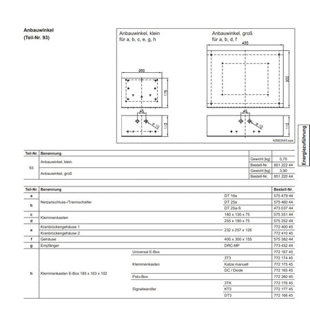 Demag Anschraublasche KBK, Schienenanbau, Anbau KBK Profile, KBK-I /-II /-II-H /-III – Ansicht 4