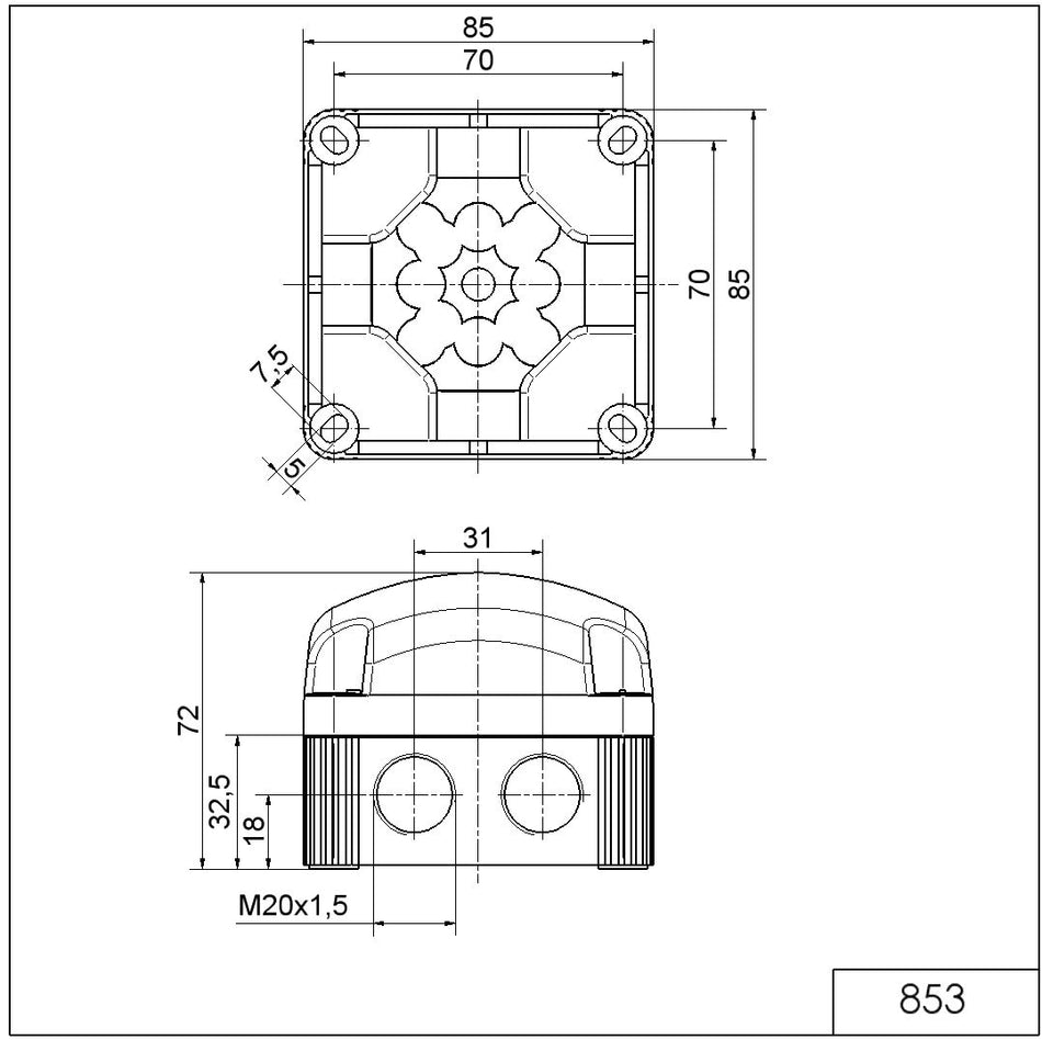 LED-Dauerleuchte BWM 115-230VAC GN – Ansicht 2