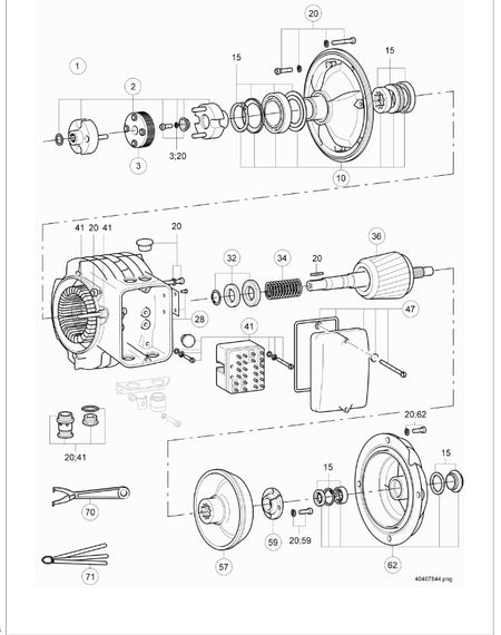 Demag Stirnlochschlüssel 40-80, zur Einstellung Bremse, Hubwerke P-Serie – Ansicht 2