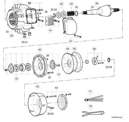 Demag Stirnlochschlüssel 80-125, zur Einstellung Bremse, Hubwerke P-Serie – Ansicht 2